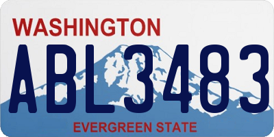 WA license plate ABL3483