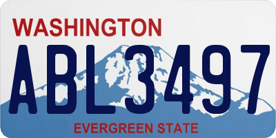 WA license plate ABL3497
