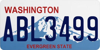 WA license plate ABL3499