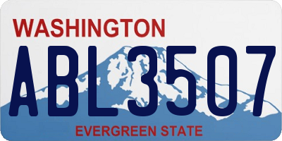 WA license plate ABL3507