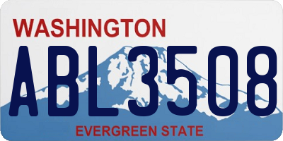 WA license plate ABL3508