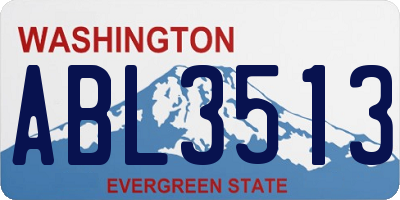 WA license plate ABL3513