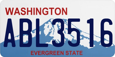 WA license plate ABL3516
