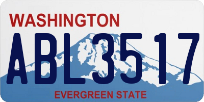 WA license plate ABL3517