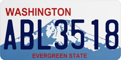 WA license plate ABL3518