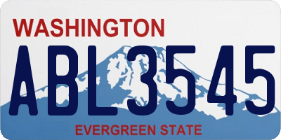WA license plate ABL3545