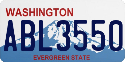 WA license plate ABL3550