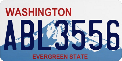 WA license plate ABL3556