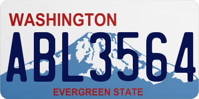 WA license plate ABL3564
