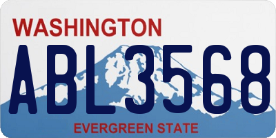 WA license plate ABL3568