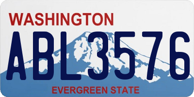 WA license plate ABL3576