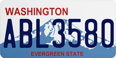 WA license plate ABL3580