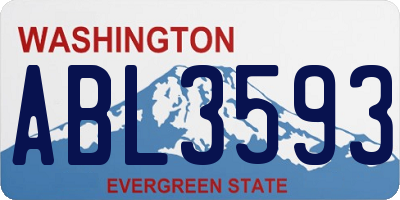 WA license plate ABL3593