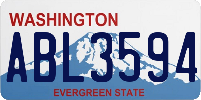 WA license plate ABL3594
