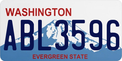 WA license plate ABL3596