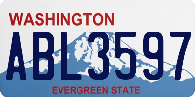 WA license plate ABL3597