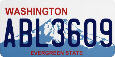 WA license plate ABL3609