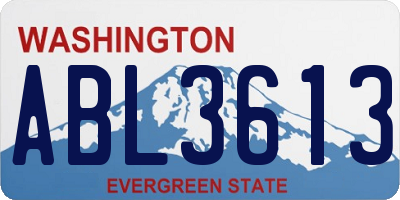 WA license plate ABL3613