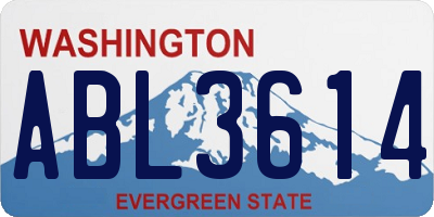 WA license plate ABL3614