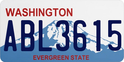 WA license plate ABL3615