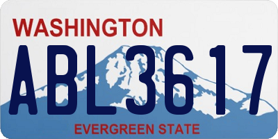 WA license plate ABL3617