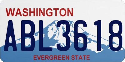 WA license plate ABL3618