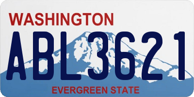 WA license plate ABL3621