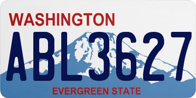 WA license plate ABL3627