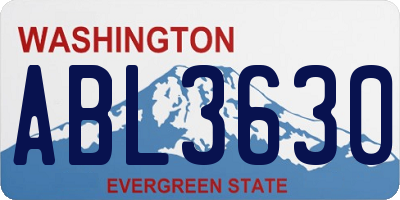 WA license plate ABL3630