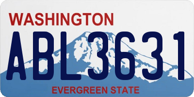 WA license plate ABL3631