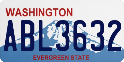 WA license plate ABL3632