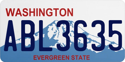 WA license plate ABL3635