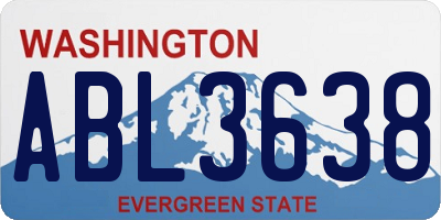 WA license plate ABL3638