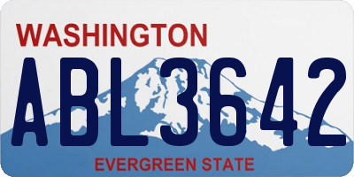WA license plate ABL3642