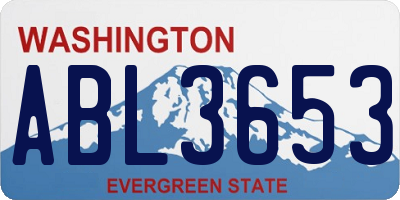 WA license plate ABL3653