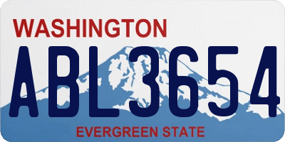 WA license plate ABL3654