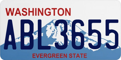 WA license plate ABL3655