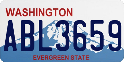 WA license plate ABL3659