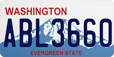 WA license plate ABL3660
