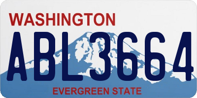 WA license plate ABL3664