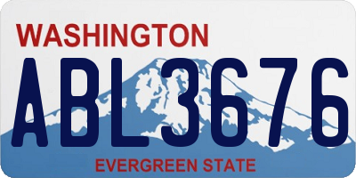 WA license plate ABL3676