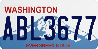 WA license plate ABL3677