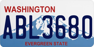 WA license plate ABL3680