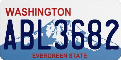 WA license plate ABL3682
