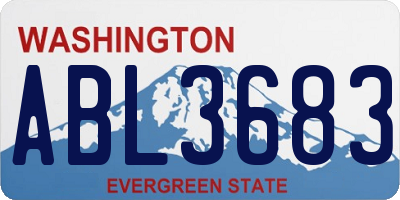 WA license plate ABL3683