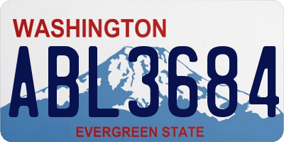 WA license plate ABL3684