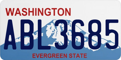 WA license plate ABL3685