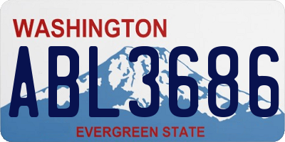 WA license plate ABL3686