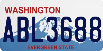 WA license plate ABL3688