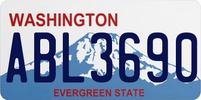 WA license plate ABL3690